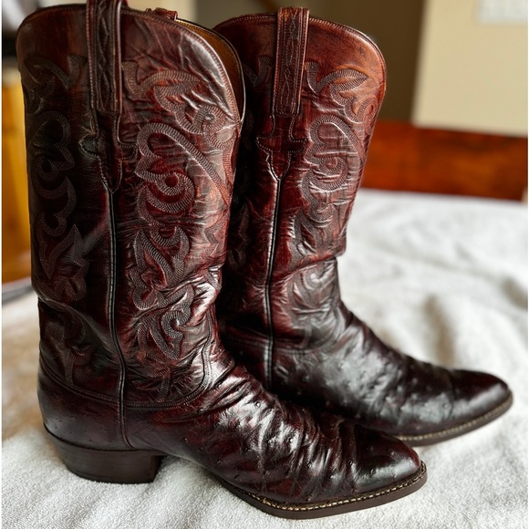 Lucchese Other - Lucchese Ostrich Cowboy Boots Size 12D